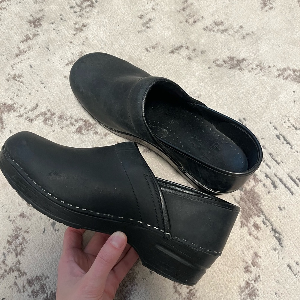 Dansko clogs size 39 black leather